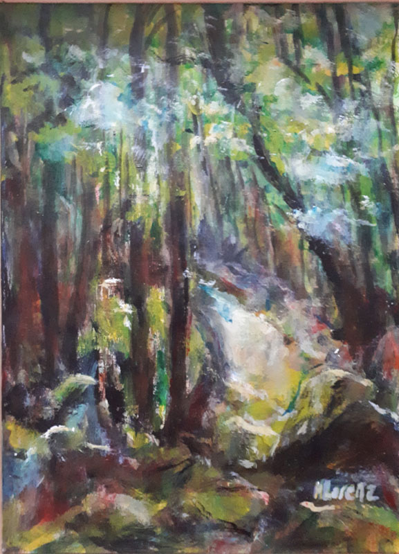 Forêt21,5x29,5AcryliqueBois,