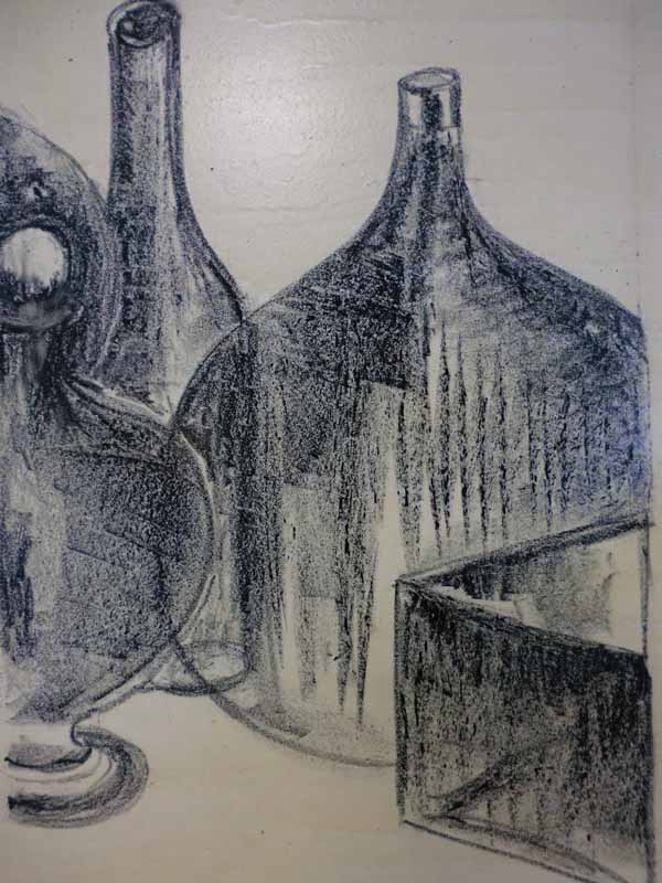 p Composition avec carafe et bouteilles, 2015