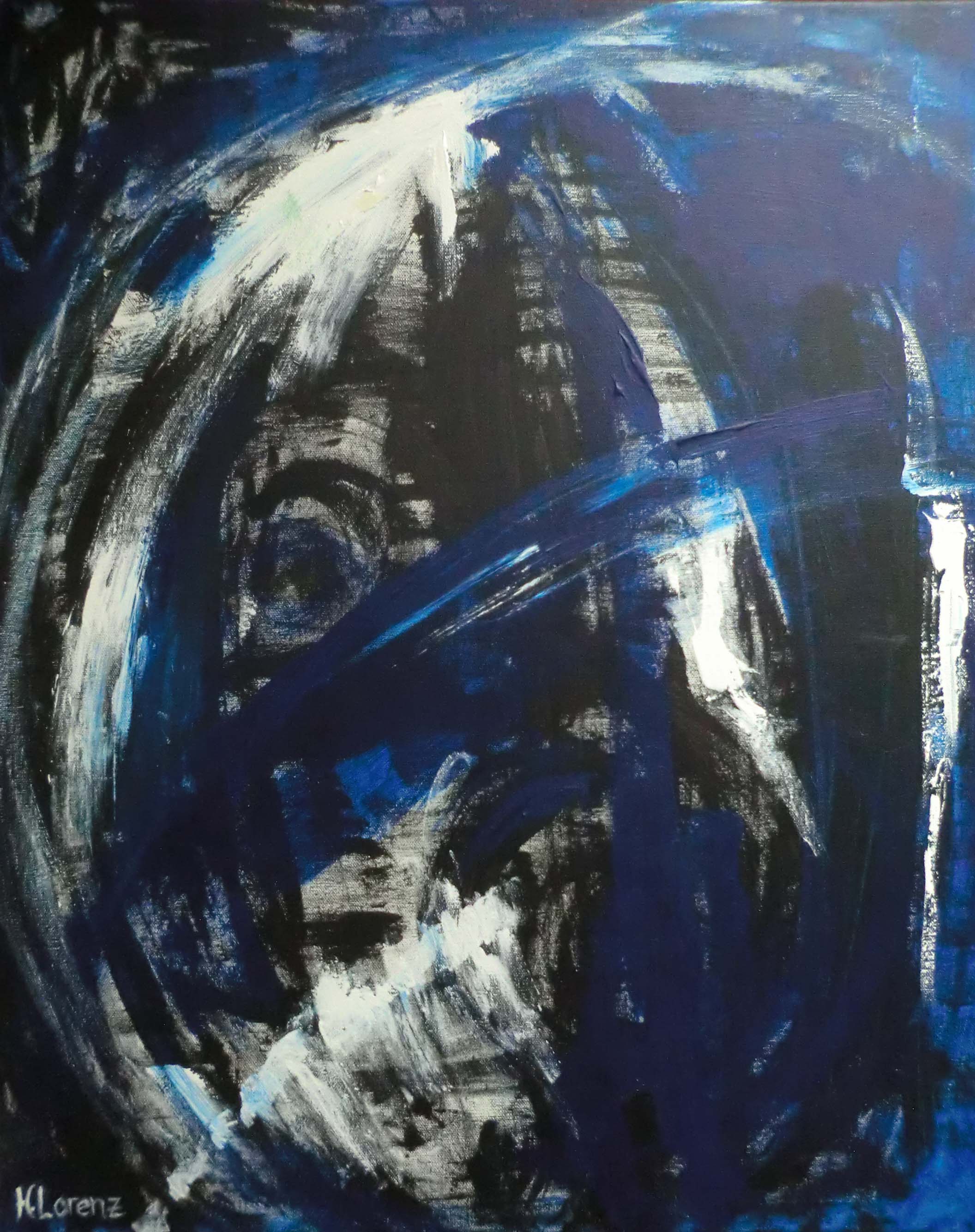 Le cyclope, Acrylique 2015, 54X65